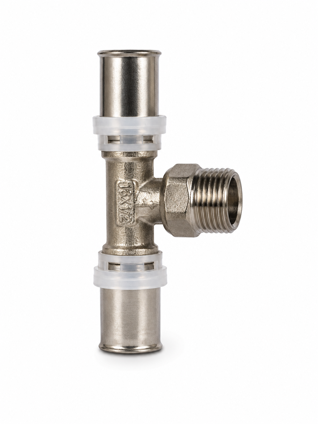 Pers T-stuk Buitendraad 16 x 16 x 1/2 10 stuks